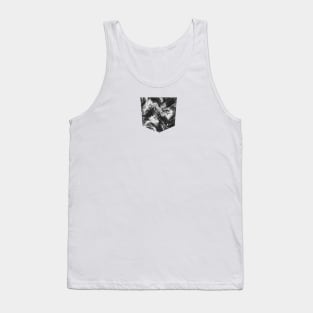 pocket- abstract dripping black white Tank Top